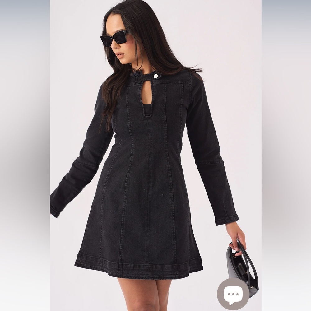 Jmojo black denim dress new with tags